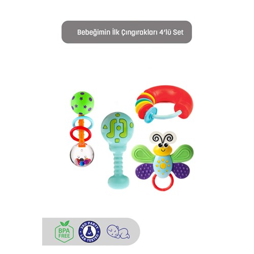 Kiki Bebeğimin Ilk Çıngırakları 4'lü Seti